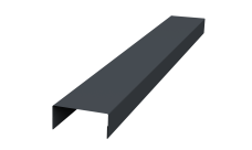 Ламель лицевая стартовая/финишная забора жалюзи Texas 55мм для калиток и ворот (с заполнением ламелями 125) 0,5 Atlas X RAL 7024 мокрый асфальт