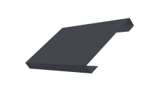 Ламель лицевая стартовая/финишная забора жалюзи Texas 80мм для калиток и ворот (с заполнением ламелями 150) 0,45 Drap TwinColor RAL 7024 мокрый асфальт