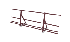 Ограждение кровельное со снегозадержателем на фальц Optima 0,65х2м RAL 3005