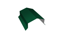 Парапетная крышка угольная 125мм 0,5 Satin с пленкой RAL 6005 зеленый мох (3м)