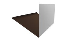 Планка примыкание верхнее к трубе фальц Grand Line 0,5 PurPro Matt 275 RAL 8017 шоколад (2м)