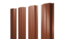 Штакетник П-образный A с прямым резом 0,45 Drap RAL 8004 терракота