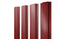 Штакетник Прямоугольный с прямым резом Grand Line 0,45 PE RAL 3011 коричнево-красный