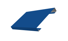 Ламель лицевая стартовая/финишная забора жалюзи Texas 80мм для калиток и ворот (с заполнением ламелями 150) 0,45 PE RAL 5005 сигнальный синий