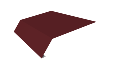 Планка карнизная 135х50 Grand Line Фартук S14 над желобом 0,5 Satin Matt TX RAL 3005 красное вино (3м)