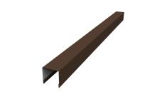 Планка вертикальная лицевая для забора жалюзи Palermo Grand Line 0,5 PurLite Matt RAL 8017 шоколад (3м)