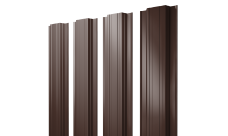 Штакетник Прямоугольный с прямым резом Grand Line 0,5 Velur X RAL 8017 шоколад