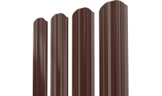 Штакетник Твин XL фигурный Grand Line 0,5 PurPro Matt 275 RAL 8017 шоколад