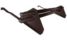 Снегозадержатель трубчатый для натуральной черепицы Стандарт RAL 8017 1м (профиль до 50мм)