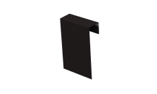 Соединительный профиль фибросайдинга Grand Line 0,5 Satin с пленкой RAL 9005 черный (2м)