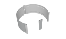 Крепление трубы круглой на кирпич Vortex Project 146мм RAL 7004 сигнальный серый