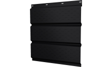 Софит металлический Классик v01 Grand Line полная перфорация 0,5 Drap с пленкой RAL 9005 черный