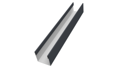 Стойка для забора жалюзи Milan Slim Grand Line 0,5 PurPro RAL 7024 мокрый асфальт (1,8м)