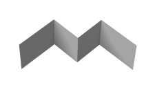 Угол внутренний фибросайдинга Grand Line 0,5 Satin с пленкой RAL 9006 бело-алюминиевый (2м)