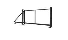 Ворота откатные Жалюзи Texas 1,8х4,0 RAL 7016 без заполнения (ламель 125 мм)