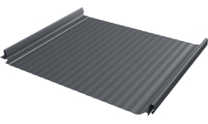 Кликфальц Pro Gofr Grand Line 0,45 Drap TwinColor с пленкой на замках RAL 7024 мокрый асфальт