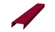 Ламель лицевая стартовая/финишная забора жалюзи Texas 55мм для калиток и ворот (с заполнением ламелями 125) 0,45 PE RAL 3003 рубиново-красный