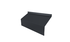 Ламель забора жалюзи Milan/Milan new стартовая/финишная для калиток и ворот Grand Line 0,5 Velur X RAL 7024 мокрый асфальт