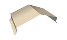 Парапетная крышка угольная 250мм Grand Line 0,45 Drap RAL 1015 светлая слоновая кость (2,5м)