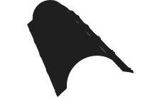 Планка конька полукруглого Grand Line 0,5 PurLite Matt RAL 9005 черный (1,97м)