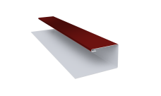 Планка П-образная Блок-Хаус new Grand Line 0,5 Satin с пленкой RAL 3011 коричнево-красный (2м)