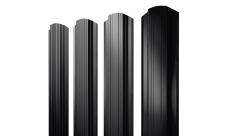 Штакетник Прямоугольный фигурный Grand Line 0,5 Satin RAL 9005 черный