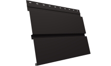 Софит металлический Квадро Брус v01 Grand Line без перфорации 0,45 PE с пленкой RR 32 темно-коричневый