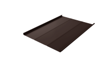 Фальц двойной стоячий Line Grand Line 0,5 Satin с пленкой на замках RAL 8017 шоколад