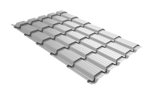 Металлочерепица "Квадро профи" ("Quadro Profi") v02 0,5 Satin RAL 9003 сигнальный белый