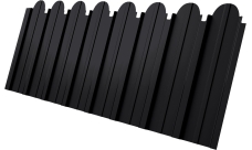 Профнастил C10A фигурный Grand Line 0,5 PurPro матовый RAL 9005 черный