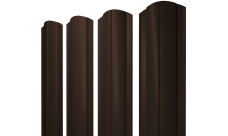 Штакетник Круглый фигурный Grand Line 0,5 Velur X RAL 8017 шоколад