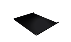 Фальц двойной стоячий Grand Line 0,5 PurPro матовый с пленкой на замках RAL 9005 черный