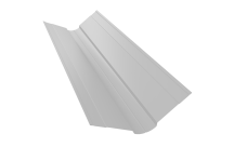 Планка ендовы верхней фигурной 100x100 0,45 PE-Double с пленкой RAL 9003 сигнальный белый (2м)