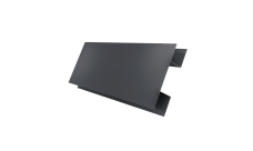 Планка H-образная стыковочная сложная Grand Line 0,45 ПЭ двухсторонний с пленкой RAL 7024 мокрый асфальт (2м)