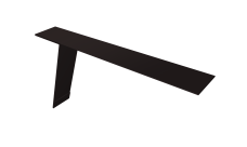 Планка карнизная фальц 130х80 Grand Line 0,45 PE-Double с пленкой RAL 9005 черный (2м)