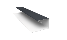 Планка П-образная завершающая сложная (КД) 0,45 Drap ST lite RAL 7024 мокрый асфальт (3м)