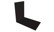 Планка снегозадержания усиливающая Grand Line 0,45 Drap TX RAL 9005 черный (2м)