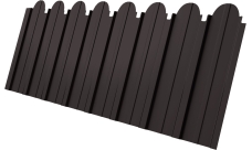 Профнастил C10A фигурный Grand Line 0,5 PurPro матовый RR 32 темно-коричневый