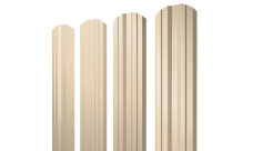 Штакетник Твин фигурный Grand Line 0,45 PE RAL 1015 светлая слоновая кость