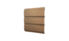 Софит металлический Grand Line без перфорации 0,45 Print Elite с пленкой Honey Wood TwinColor