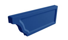 Заглушка желоба правая Vortex Project 210мм RAL 5005 сигнальный синий