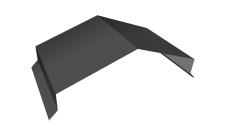 Парапетная крышка угольная 390мм 0,45 Drap TX RAL 7016 антрацитово-серый (2,5м)