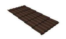 Металлочерепица "Квинта Юг" 0,5 Drap TX RAL 8017 шоколад