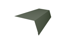 Планка карнизная для мягкой кровли 100х65 Grand Line 0,5 Satin Matt TX RAL 6020 хромовая зелень (2м)