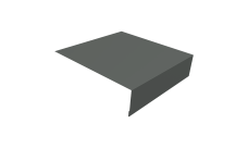 Планка околооконная простая 200х75 Grand Line 0,45 PE с пленкой RAL 7005 мышино-серый (2м)