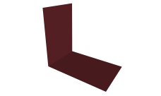 Планка снегозадержания усиливающая Grand Line 0,45 PE-Double с пленкой RAL 3005 красное вино (3м)