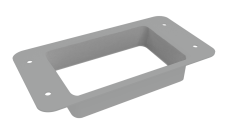 Приемник воды прямоугольный Vortex Lite PE RAL 9006 бело-алюминиевый