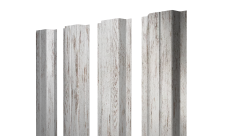 Штакетник П-образный A с прямым резом Grand Line 0,45 Print Elite Snow Wood TwinColor