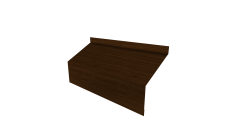 Ламель забора жалюзи Milan/Milan new стартовая/финишная для калиток и ворот 0,45 Print Elite Choco Wood TwinColor