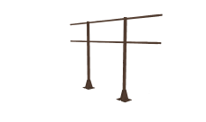 Ограждение кровельное для парапета на плоскую кровлю 2,0х1,2м RAL 8017